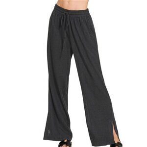 Zenana Linen Drawstring Pants